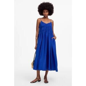 madewell cassie linen dress Plus Cassie Button-Front Midi Dress in Linen